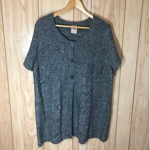 Faded Glory Scoop Neck Short Sleeve Cardigan XXL